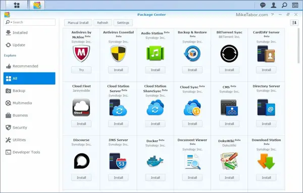 Pacchetto DSM di Synology
