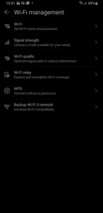 Impostazioni WiFi del router Honor wifi 6+
