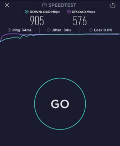 teste de velocidade em wifi 6 