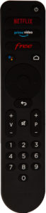 El mando a distancia Freebox Pop con sus tres enormes botones de acceso directo
