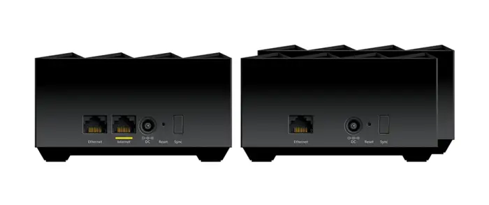 Der Netgear Wifi 6 mesh nighthawk bietet nur einen Ethernet-LAN-Anschluss.