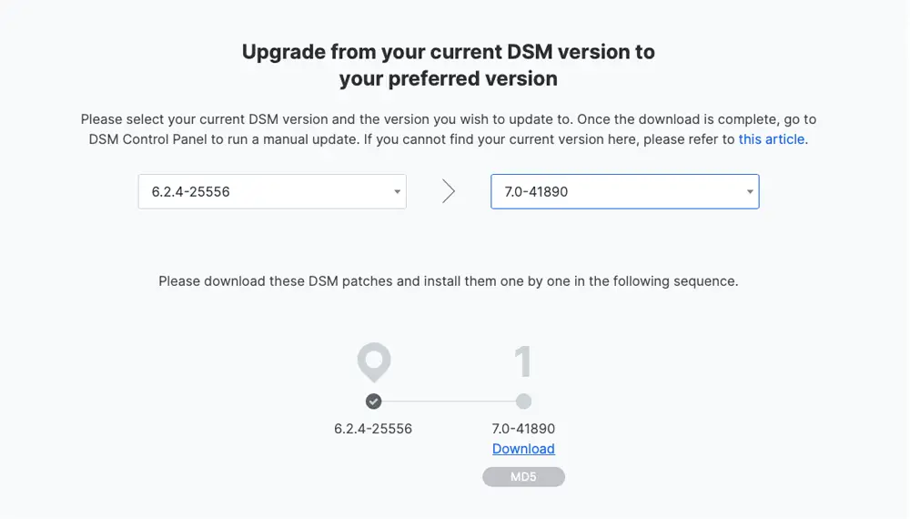 DSM 7.0 Update