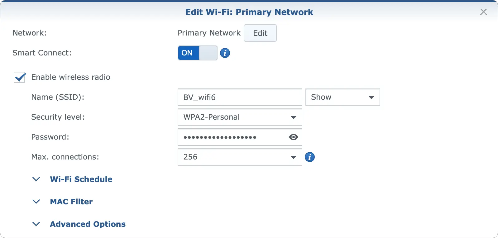 Impostazione Wifi SRM