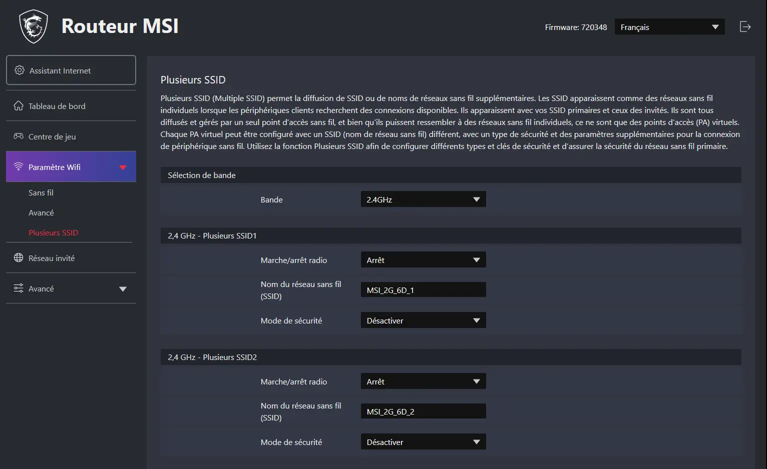 SSID multiple MSI